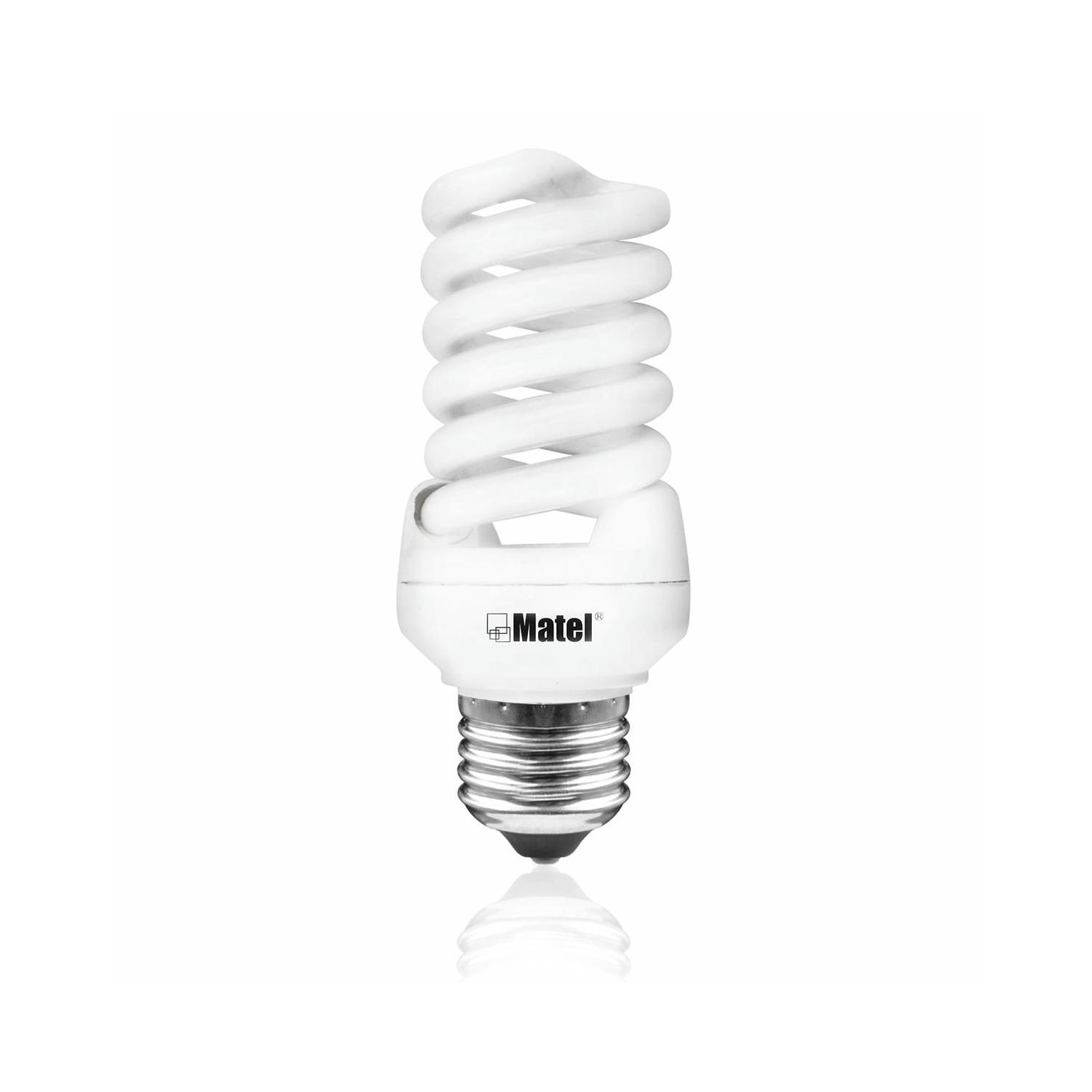 bombilla LED en espiral, bajo consumo, casquillo E-27, 25W. Ideal para iluminación eficiente, con larga duración y diseño moderno que se adapta a cualquier espacio.