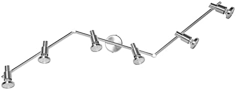  LED Spotlight, 6-flammiger hochwertiger Spotstrahler aus Aluminium, geeignet für Wand und Decke Innen, austauschbare GU10-Leuchtmittel enthalten, Warmweiß (2700K), 3W, LED SPOT GU10 6x3W