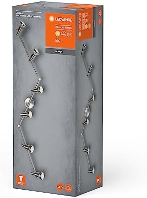  LED Spotlight, 6-flammiger hochwertiger Spotstrahler aus Aluminium, geeignet für Wand und Decke Innen, austauschbare GU10-Leuchtmittel enthalten, Warmweiß (2700K), 3W, LED SPOT GU10 6x3W