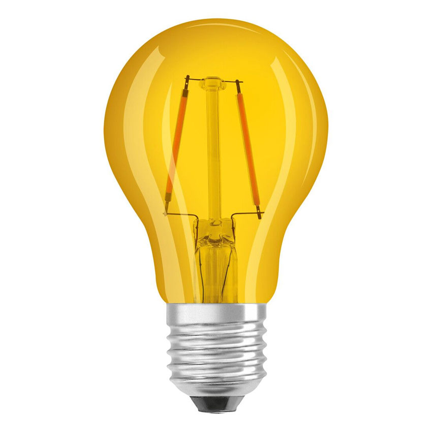  Lámpara LED de cristal amarillo standard, lámpara E27 2,5w decorativa