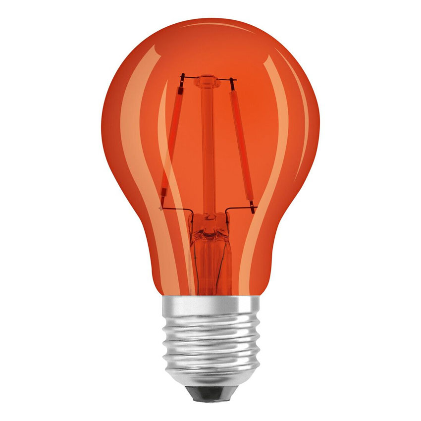  Lámpara LED de cristal naranja standard, lámpara E27 2,5w decorativa