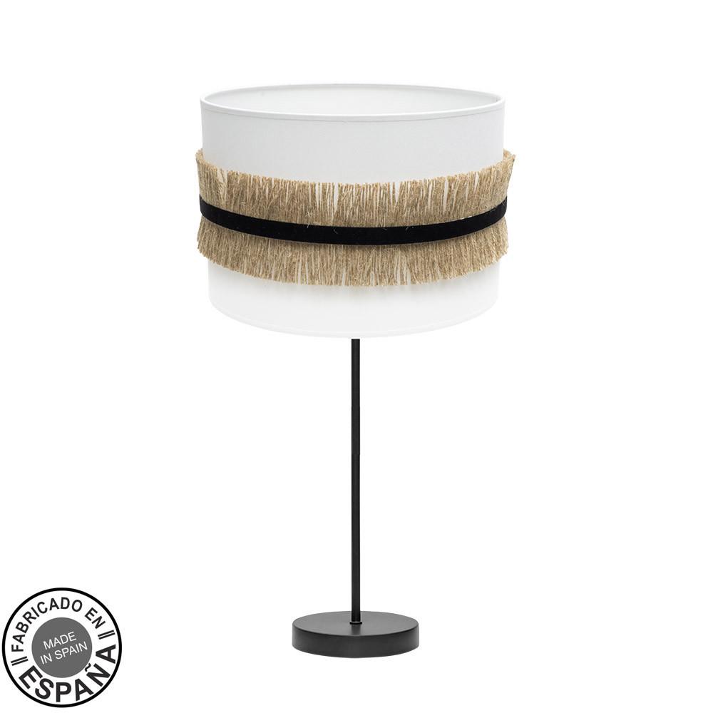 lámpara de mesa con elegante base de mármol y portalámparas negro E27. Ideal para dar un toque sofisticado a cualquier habitación. Perfecta para iluminación decorativa y funcional.