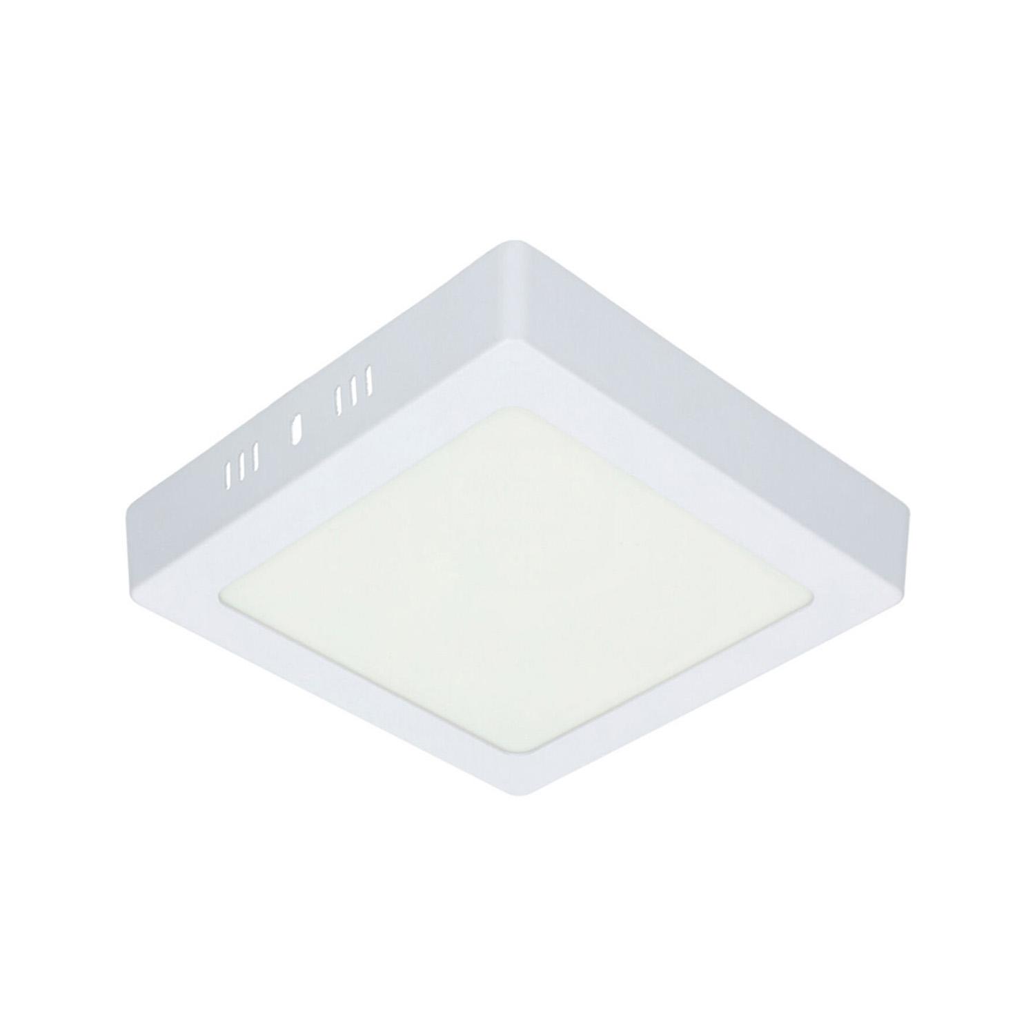 plafón cuadrado LED ideal para techos 12W 4k luz natural. Lámpara de techo con un diseño elegante.