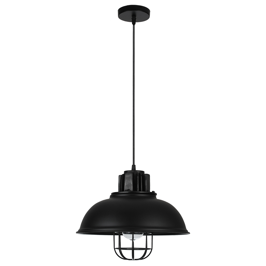 colgante Emu 1xe27 en elegante color negro, ideal para iluminar cualquier espacio. Medidas: 33x33 cm. Perfecto para añadir un toque moderno y sofisticado a tu decoración.