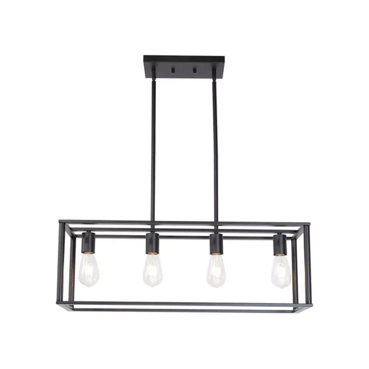 lámpara colgante de metal de 4 luces con altura ajustable, perfecta para dar un toque moderno y elegante a tu hogar. Compatible con bombillas E27, ideal para iluminar tus espacios únicos.