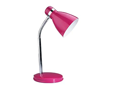 flexo metálico de sobremesa rosa E14 25W, ideal para iluminación decorativa y de trabajo en espacios personales y profesionales.